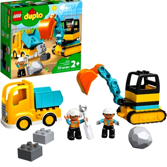 LEGO DUPLO 2 Construction Building Sets Truck/Excavator 10931 & Bulldozer 10930 - Picture 4 of 8